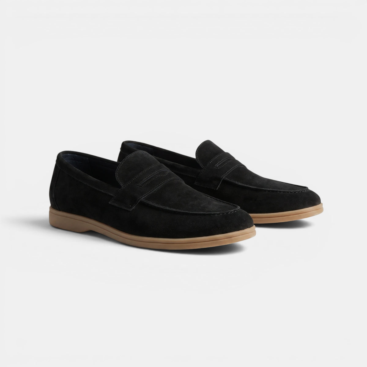 Mocassins penny pour homme à enfiler avec bout en tablier