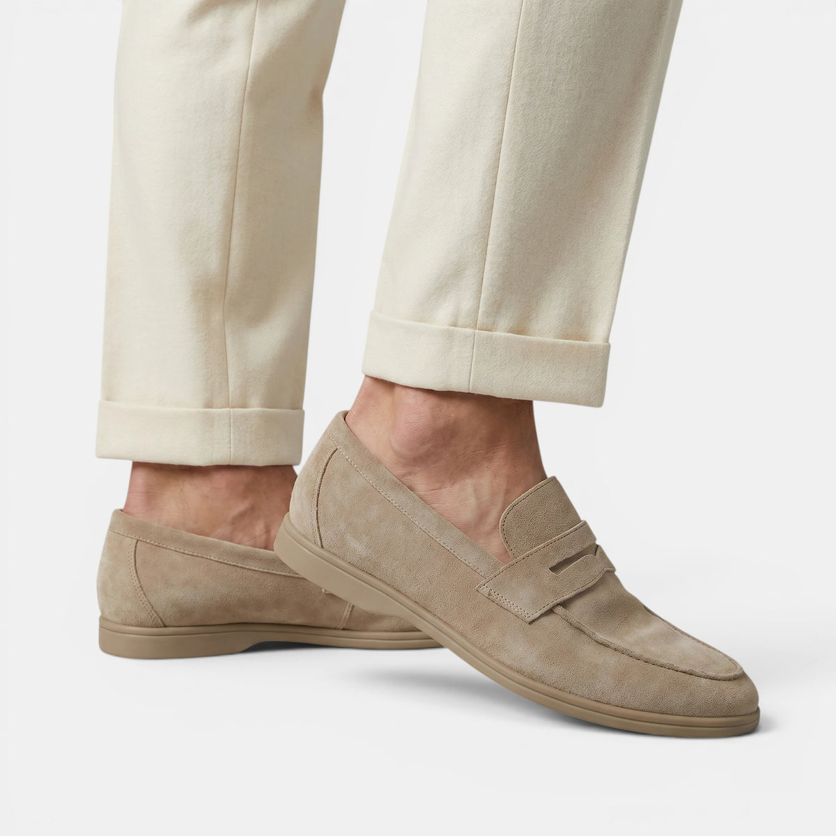 Mocassins penny pour homme à enfiler avec bout en tablier
