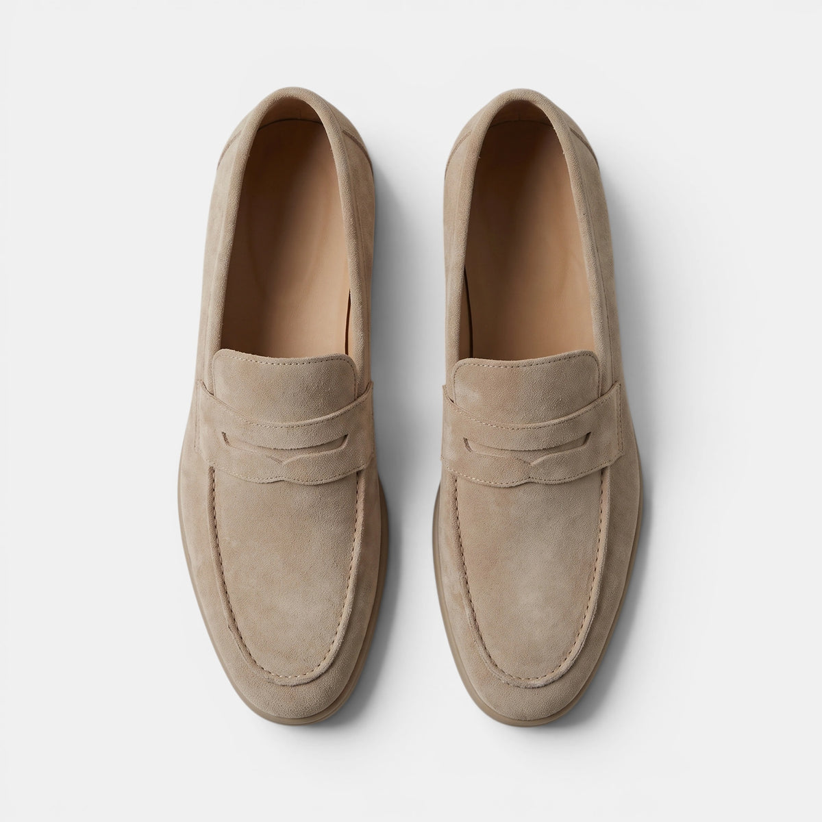 Mocassins penny pour homme à enfiler avec bout en tablier