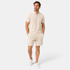 Ensemble coordonné pour homme avec polo à col zippé et short