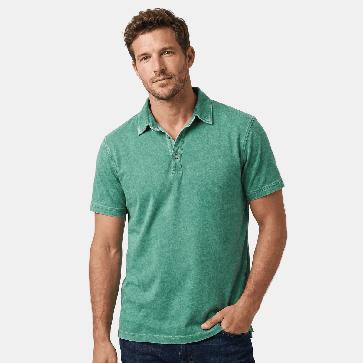 Polo homme à manches courtes avec patte de boutonnage