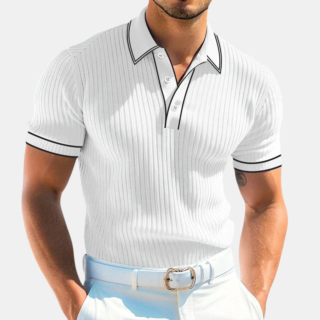 Polo homme à manches courtes avec patte de boutonnage