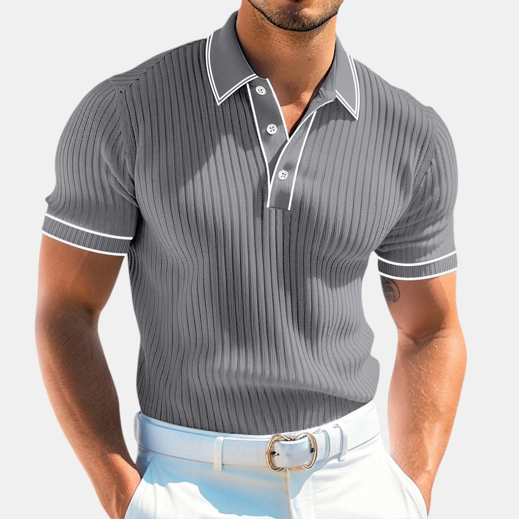 Polo homme à manches courtes avec patte de boutonnage