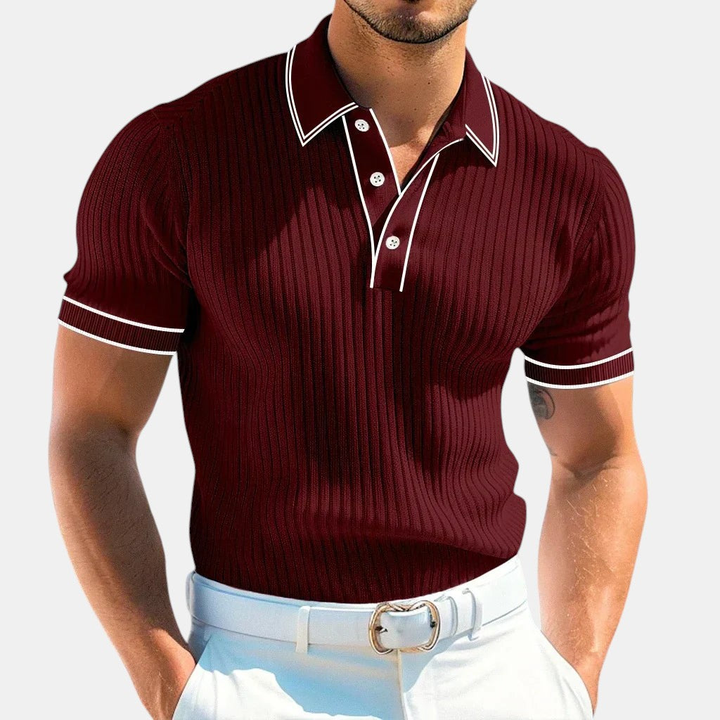 Polo homme à manches courtes avec patte de boutonnage
