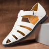 Men's Fisherman Sandals with Buckle Strap and Closed Toe