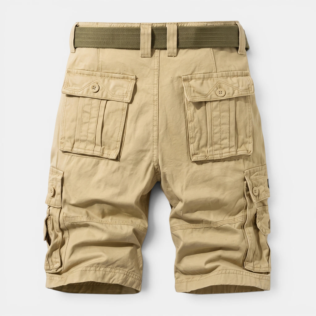 Short cargo coupe régulière pour homme avec ceinture