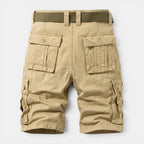 Short cargo coupe régulière pour homme avec ceinture