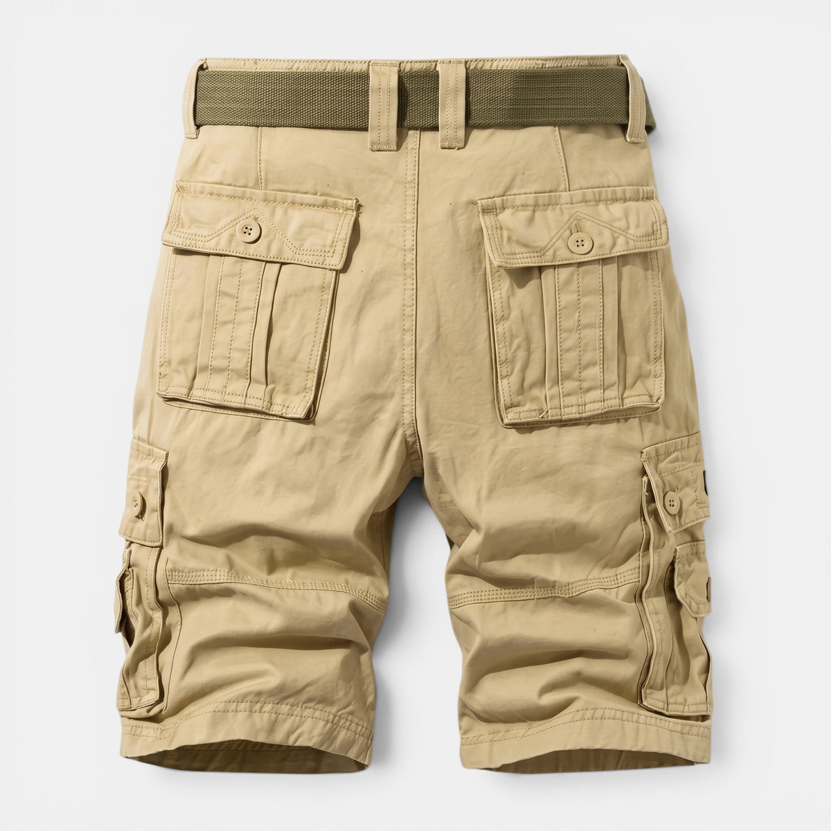 Short cargo coupe régulière pour homme avec ceinture