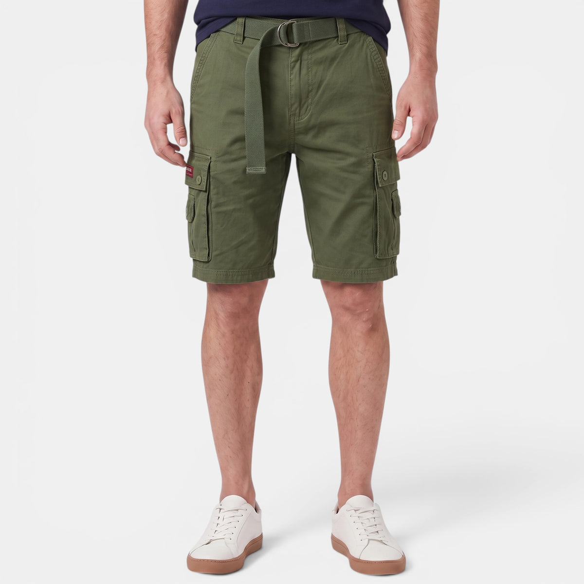 Men's Regular Fit Cargo Shorts with Belt