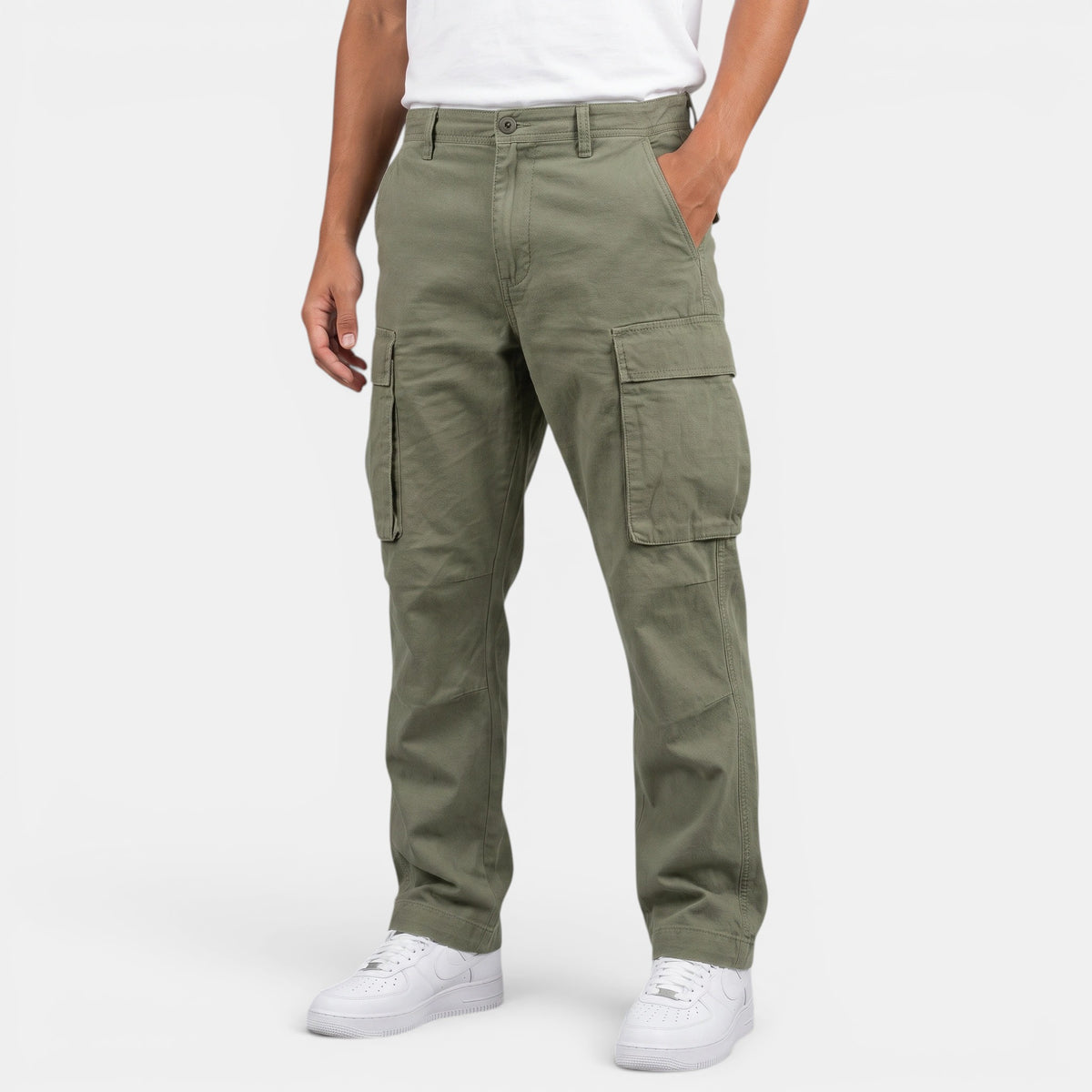 Pantalon cargo pour homme coupe décontractée avec poches utilitaires