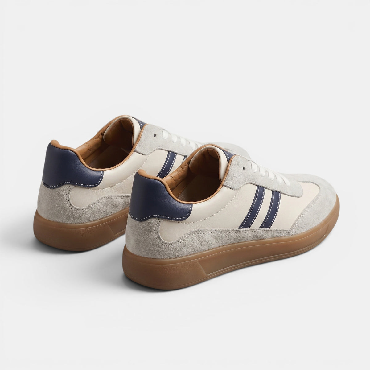 Baskets rétro pour hommes avec lacets et bout rond