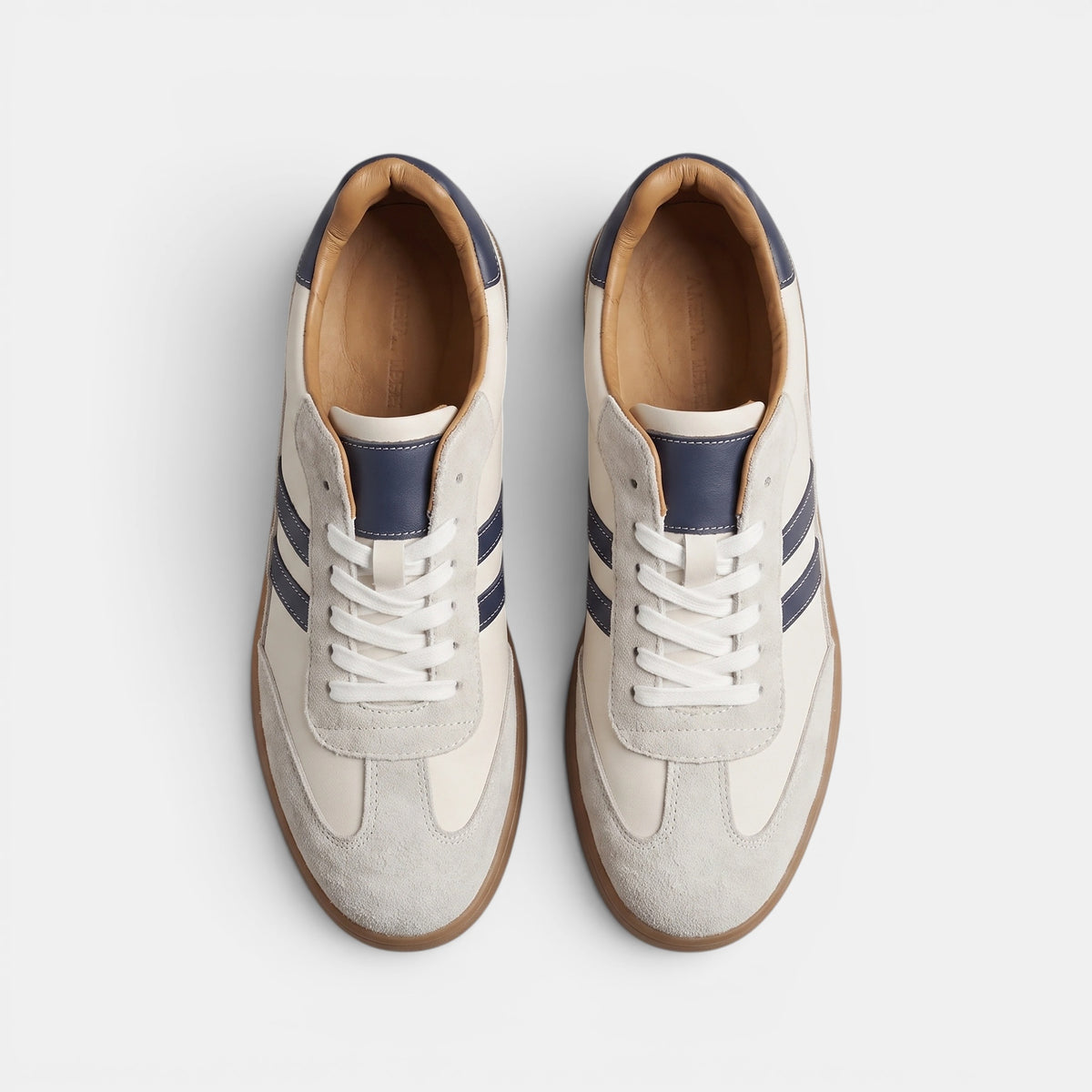 Baskets rétro pour hommes avec lacets et bout rond