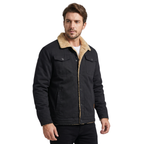 Veste utilitaire doublée sherpa pour homme avec boutonnage devant