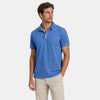 Men's Short Sleeve Polo Shirt with Button Neck