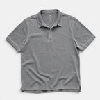 Men's Short Sleeve Polo Shirt with Button Neck