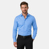 Chemise ajustée pour homme avec manches longues et boutonnage devant