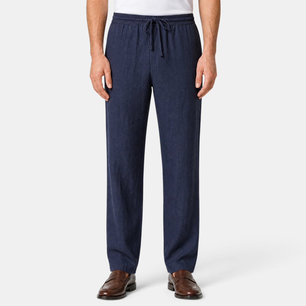 Pantalon homme coupe slim avec cordon de serrage et taille élastiquée
