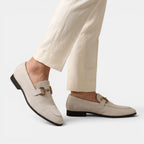 Mocassins pour hommes avec mors, design sans lacets et bout tablier