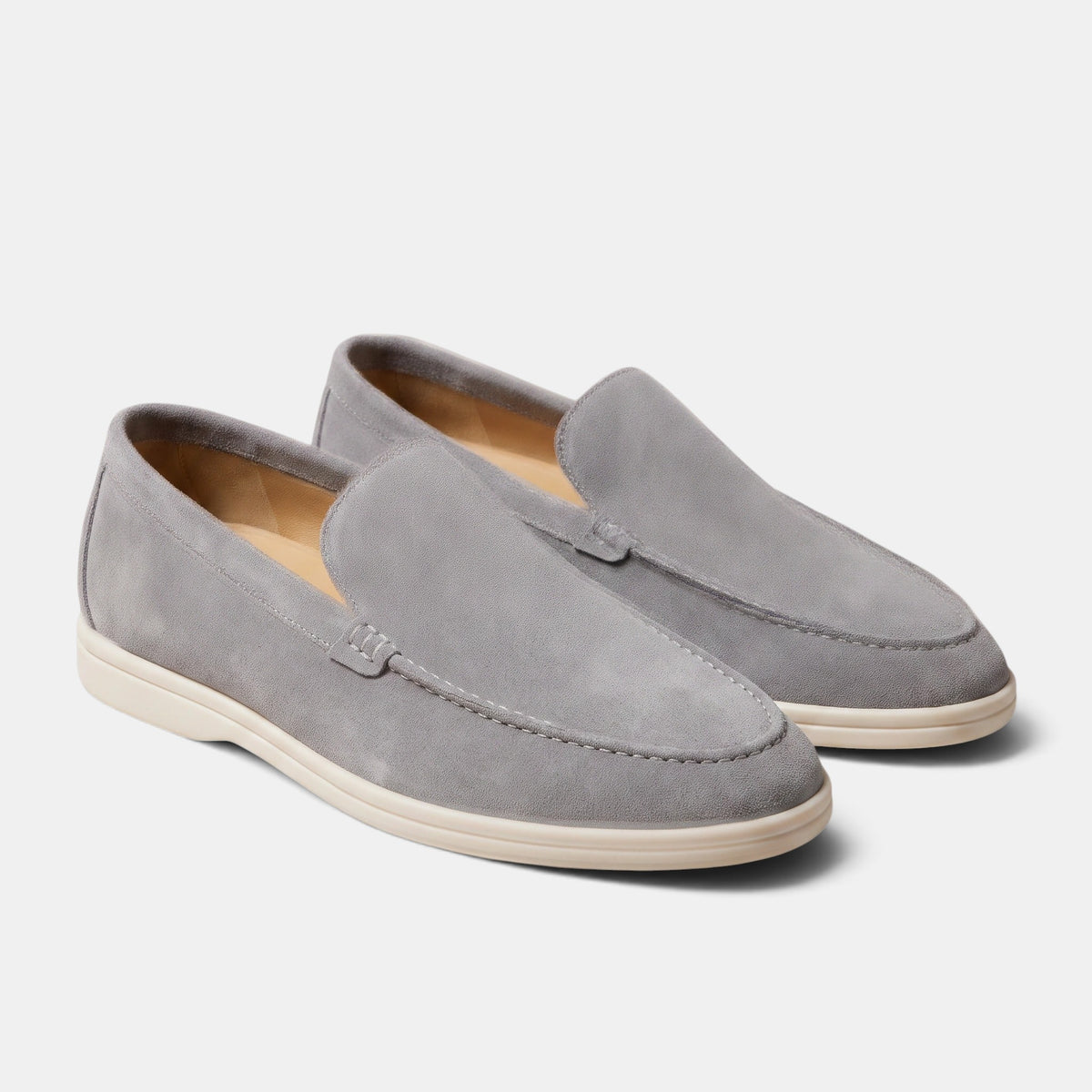 Mocassins à enfiler pour homme avec bout tablier et semelle contrastante