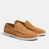 Mocassins à enfiler pour homme avec bout tablier et semelle contrastante