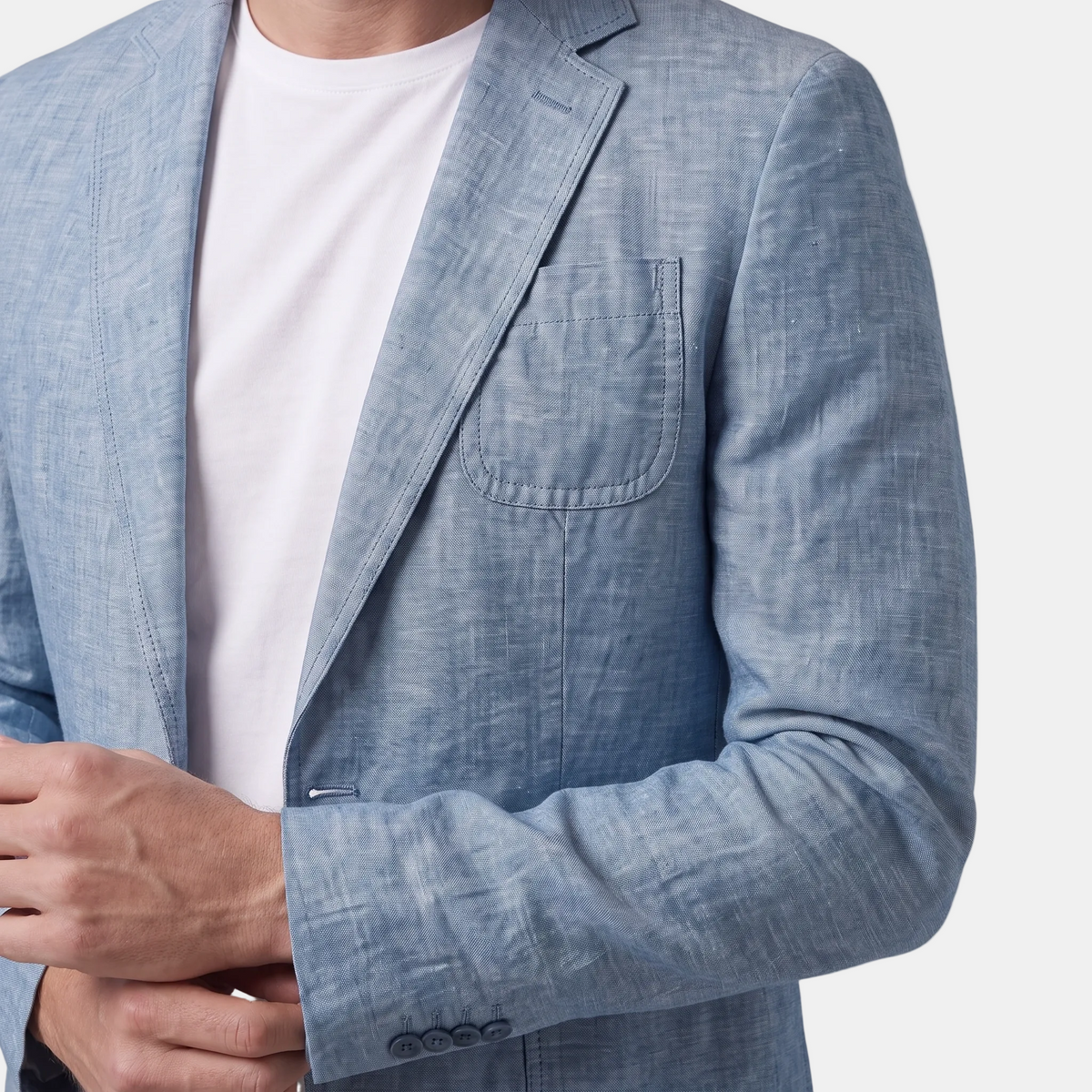 Blazer pour homme à revers crantés et fermeture à deux boutons