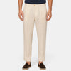 Men's Straight Leg Trousers with Button Fastening and Belt Loops
