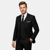 Costume trois pièces pour homme avec blazer à revers cranté et gilet