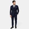 Men's Three Piece Suit with Notch Lapel Blazer and Waistcoat