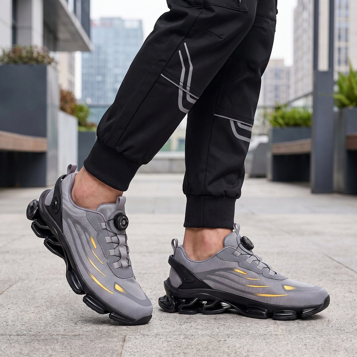 Men's Trainers with Dial Closure and Chunky Sole