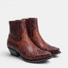 Bottes cowboy pour homme avec bout pointu et design à enfiler