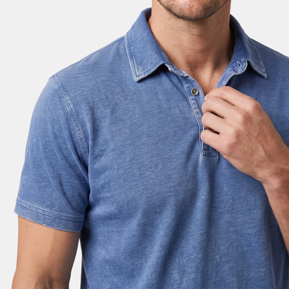 Polo homme à manches courtes avec patte de boutonnage