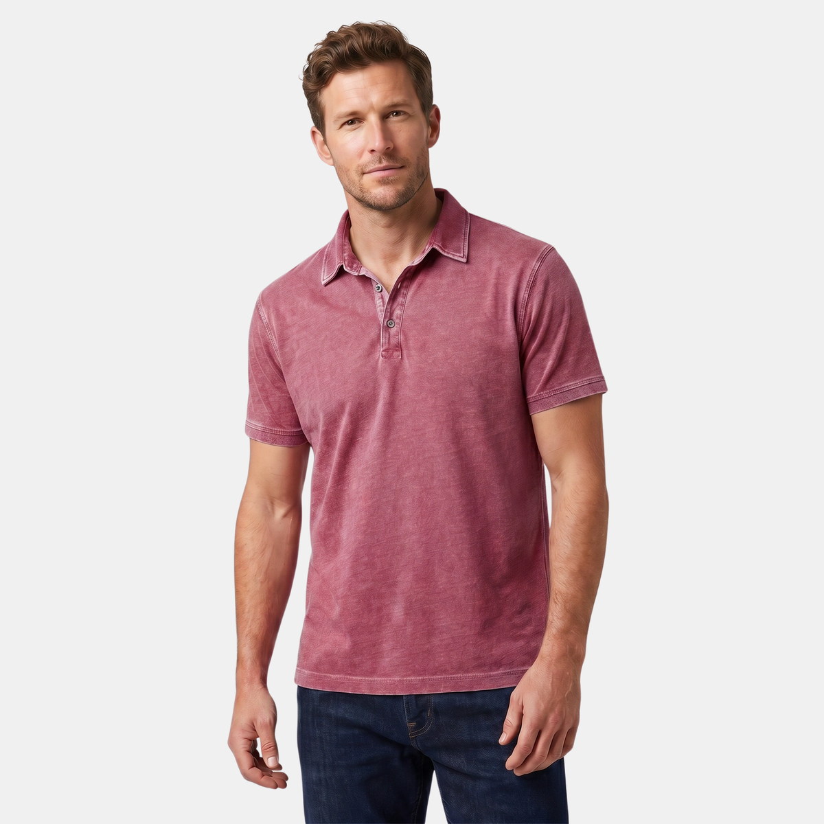 Polo homme à manches courtes avec patte de boutonnage