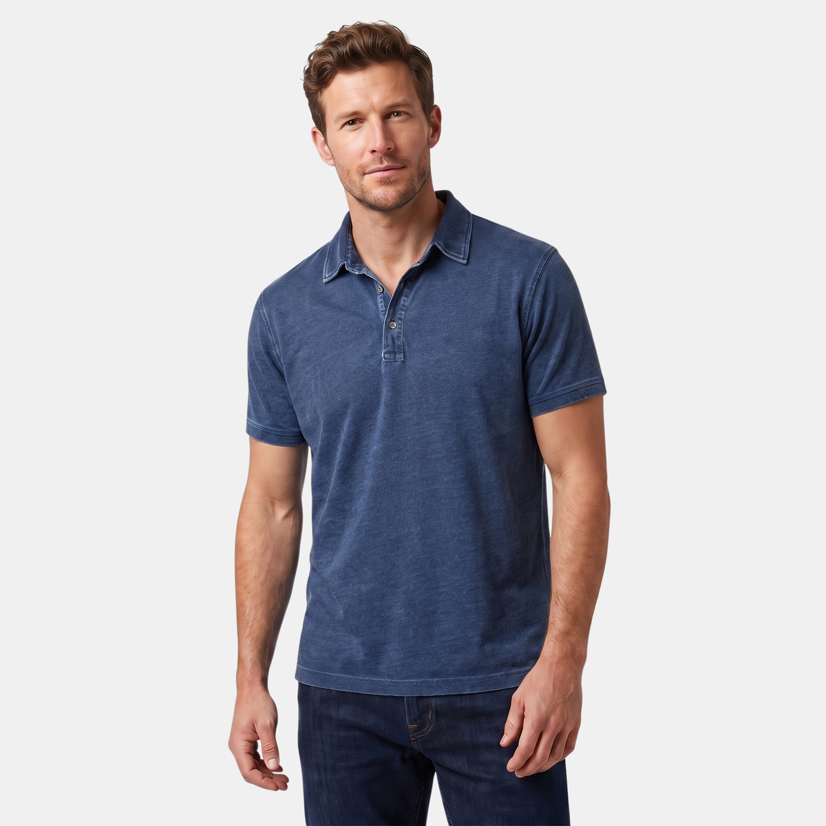Polo homme à manches courtes avec patte de boutonnage
