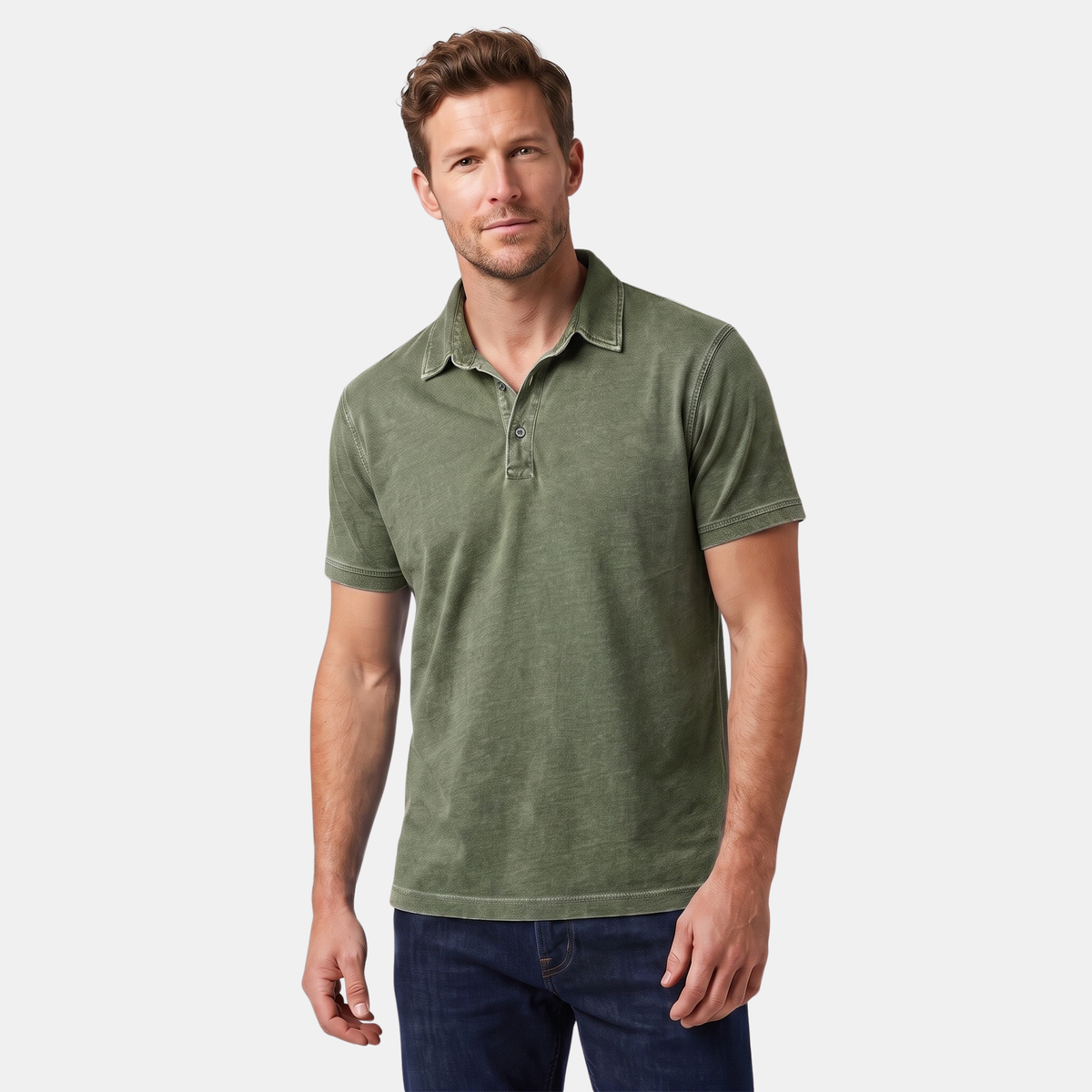 Polo homme à manches courtes avec patte de boutonnage