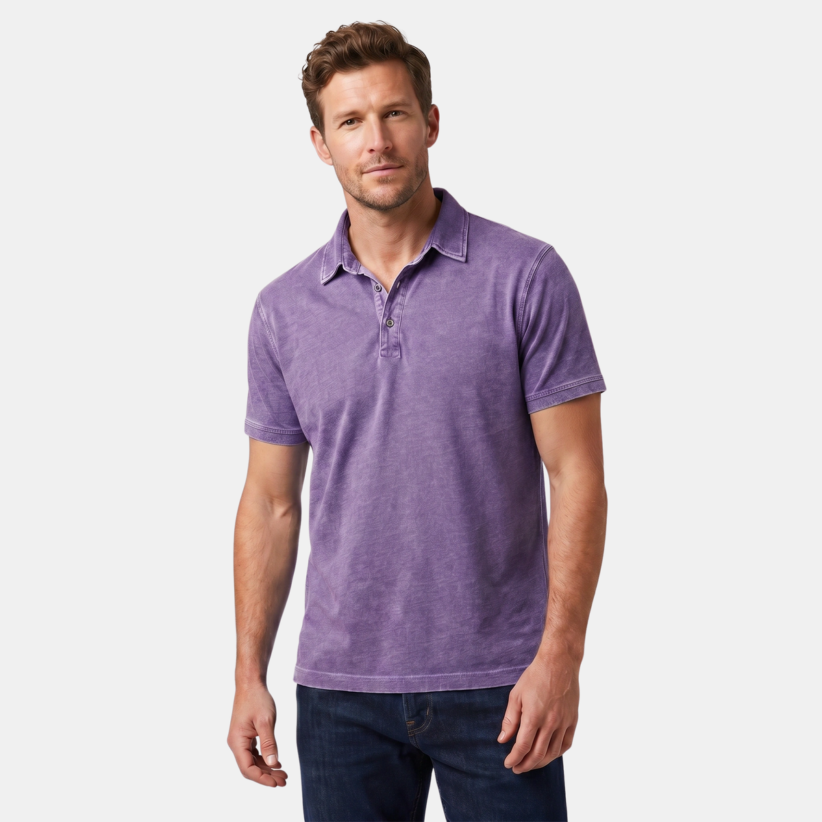 Polo homme à manches courtes avec patte de boutonnage