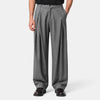 Men's Wide Leg Trousers with Pleated Front and Tailored Fit