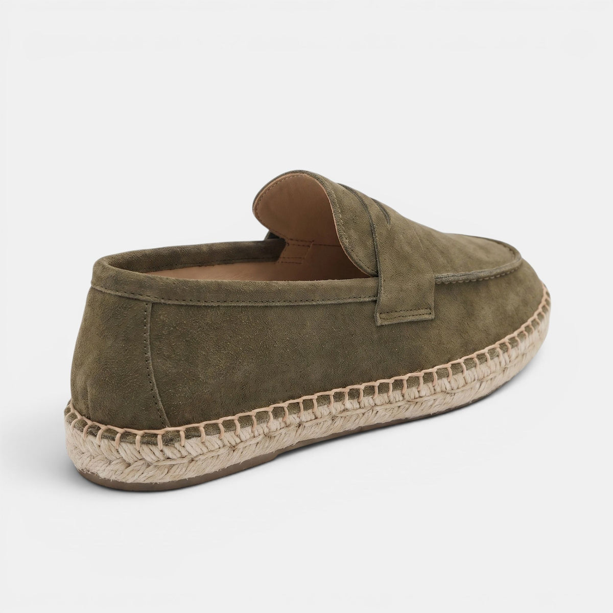 Men's Woven Sole Loafers with Slip On Design and Apron Toe