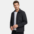 Veste zippée pour homme avec col pointu et poches latérales