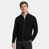 Gilet zippé pour homme avec col montant et poignets côtelés