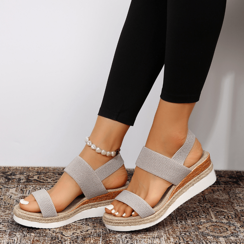 Women's Flat Platform Sandals Open Toe Slip On Sandals