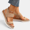 Women's Flat Platform Sandals Open Toe Slip On Sandals