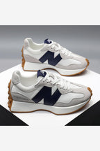 Women Trainers Retro Casual Lace Up Contrast Panel