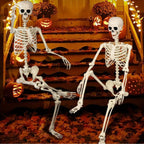 5.5ft Life Size Halloween Skeleton – Poseable Outdoor Garden Decoration