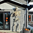 5.5ft Life Size Halloween Skeleton – Poseable Outdoor Garden Decoration