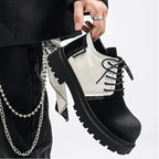 Men's Chunky Derby Shoes with Lace Up Fastening and Lug Sole