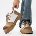 Men's Chunky Derby Shoes with Lace Up Fastening and Lug Sole