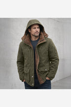 Men's Winter Parka Jacket – Hooded Fleece Lined Regular Fit