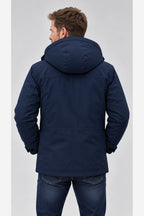 Men's Winter Parka Jacket – Hooded Fleece Lined Regular Fit