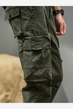 Men's Cotton Cargo Trousers – Relaxed Fit Straight Leg