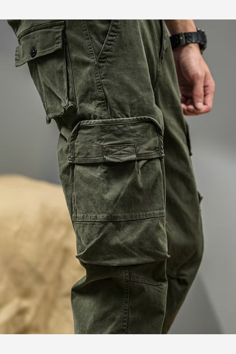 Men's Cotton Cargo Trousers – Relaxed Fit Straight Leg
